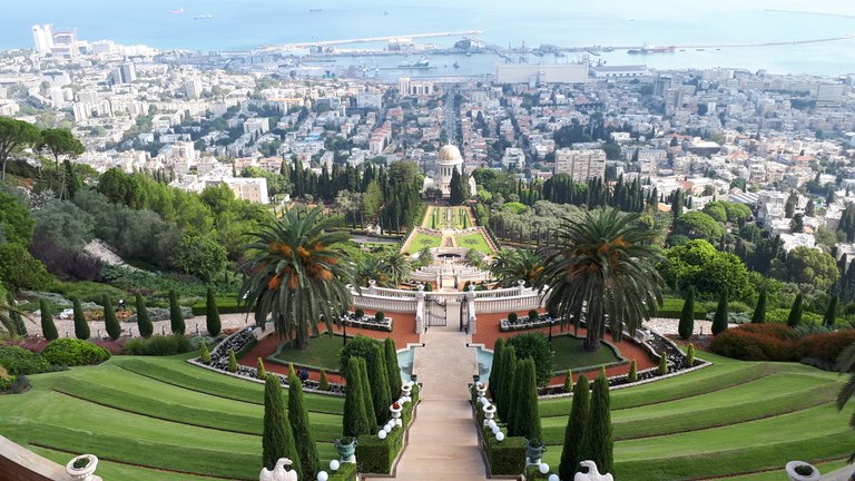 Exkursion Israel 2019 Haifa, Hängende Gärten der Bahai.jpg