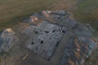 Luftbild des Grabungsareals 2024