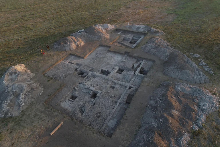 Luftbild des Grabungsareals 2024