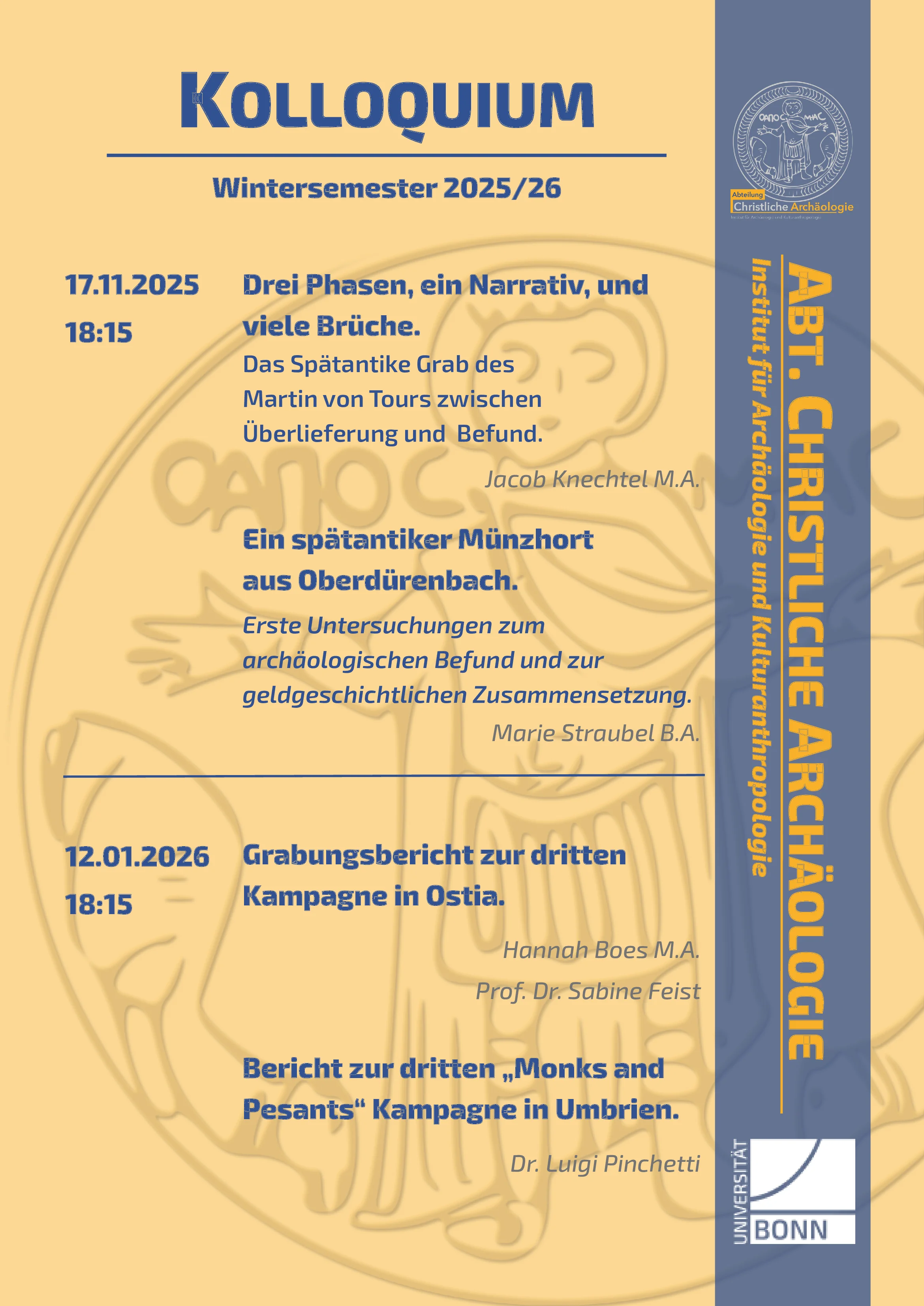 Kolloquiumstermine Wintersemester 25/26