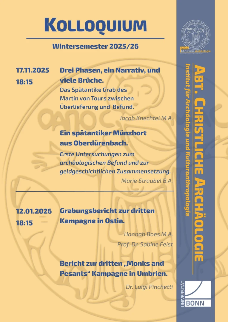 Kolloquiumstermine Wintersemester 25/26