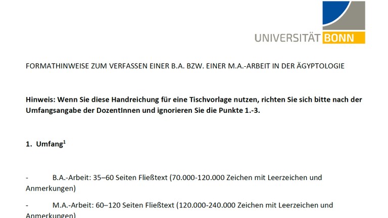 Formathinweise