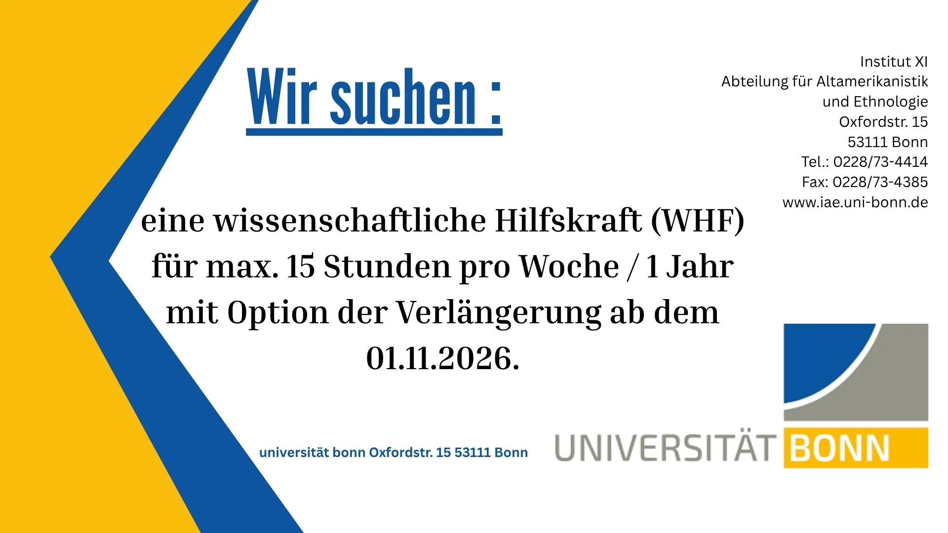 Stellenausschreibung
