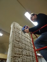 3D Scanning einer Stele im Britischen Museum