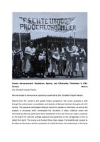 Kursankündigung: Resistance, Agency and Citizenship