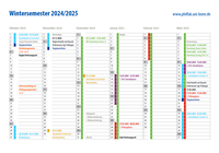 Kalender Studienjahr 24/25