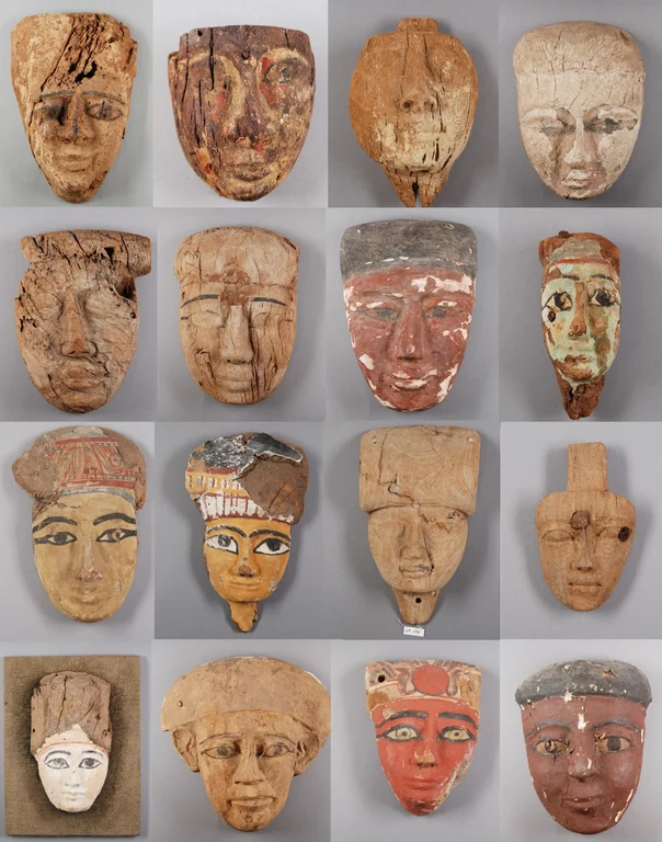 Weitere Objekte 5 Holzgesichter