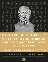 Plakat der Herodot-Ausstellung im Ägyptisches Museum Bonn