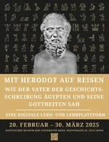 Plakat der Herodot-Ausstellung im Ägyptisches Museum Bonn