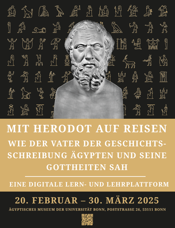 Plakat der Herodot-Ausstellung im Ägyptisches Museum Bonn