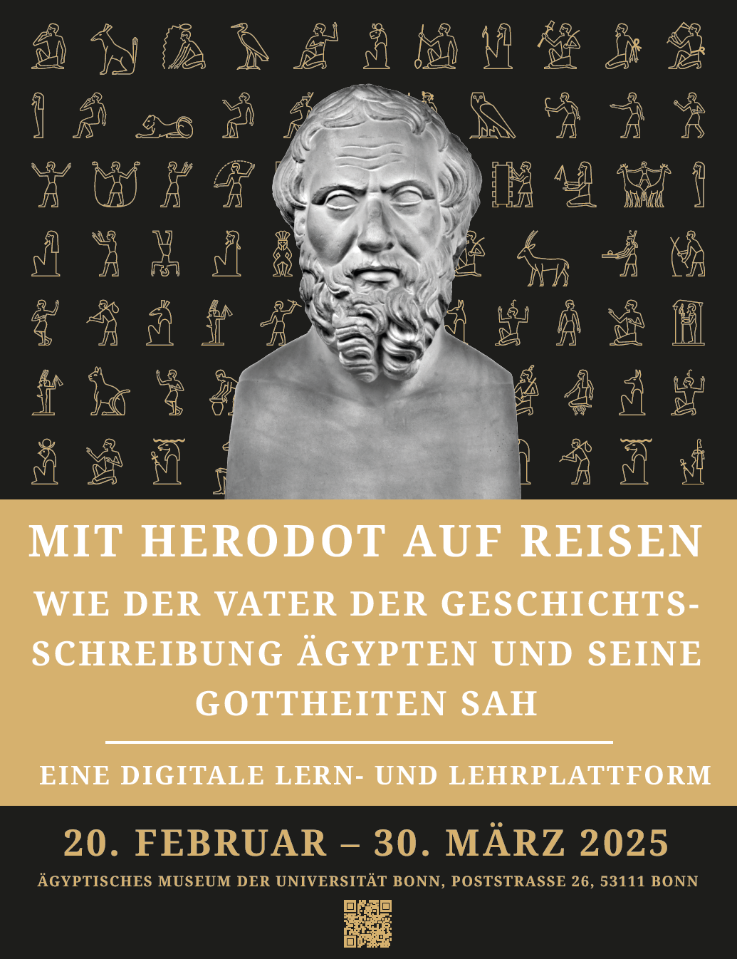 Plakat der Herodot-Ausstellung im Ägyptisches Museum Bonn