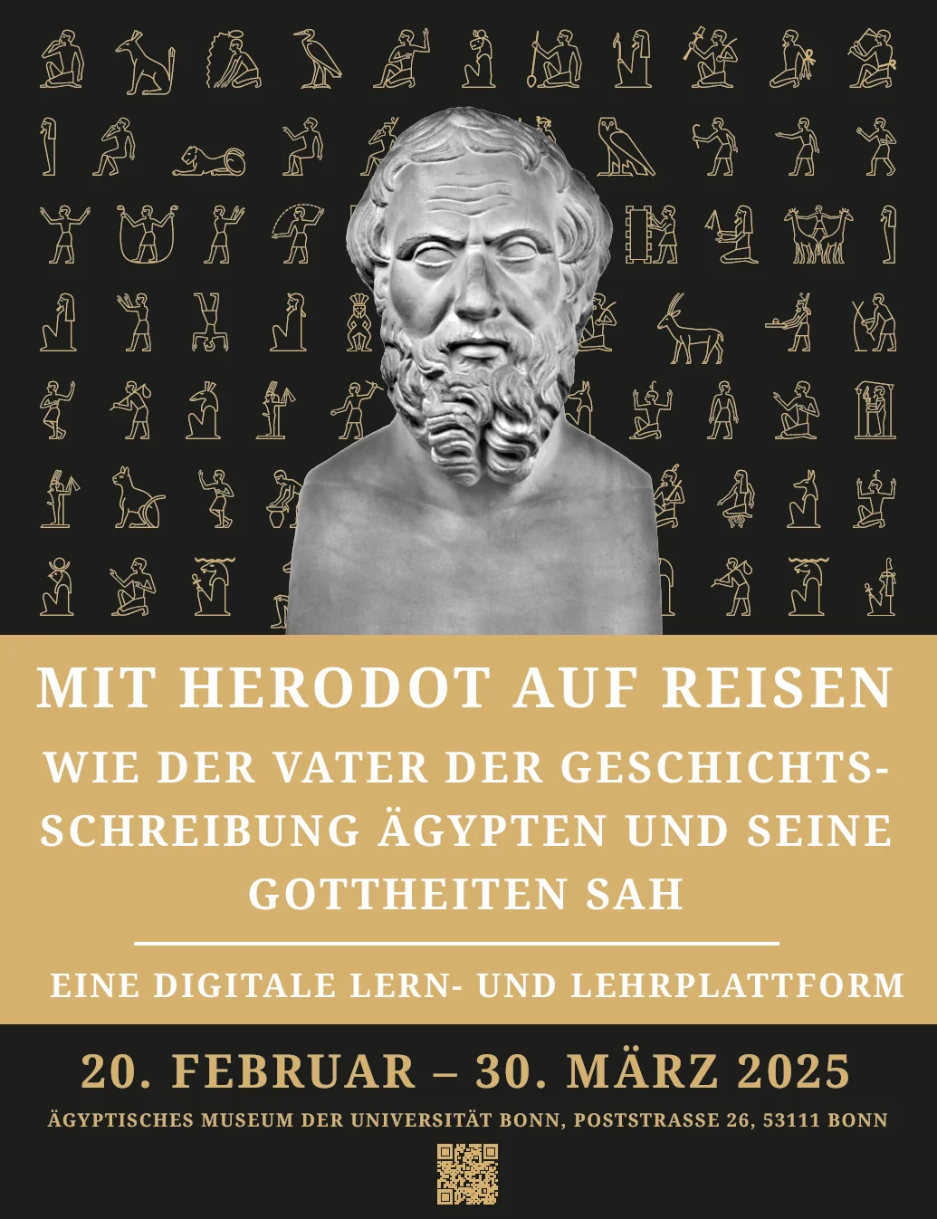 Plakat der Herodot-Ausstellung im Ägyptisches Museum Bonn