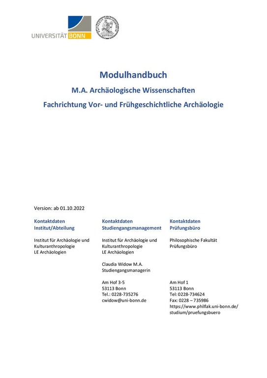 M.A. Archäologische Wissenschaften, Fachrichtung Vor und Frühgeschichtliche Archäologie_SoSe2022.pdf