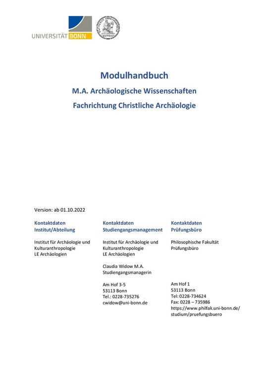 M.A. Archaologische Wissenschaften, Fachrichtung Christliche Archaologie_SoSe2022.pdf